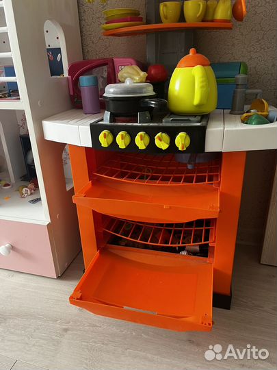 Детская кухня с водой со звуком и цветом 90 см
