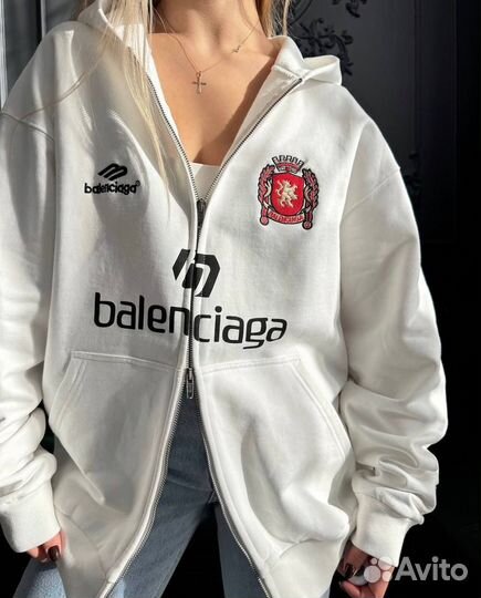 Худи Balenciaga soccer paris оверсайз топ 2025