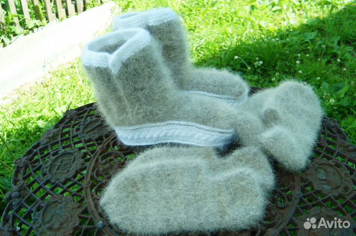 Пряду шерсть, пряжа, нитки из собачьего пуха и пух