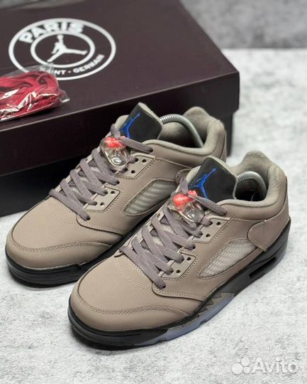 Кроссовки Nike PSG x Air Jordan 5 Low (Арт.38746)