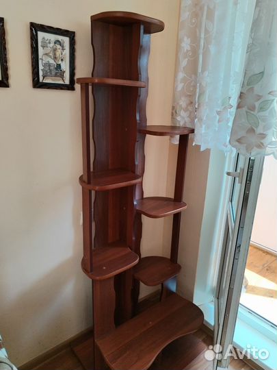 Подставка для цветов напольная деревянная