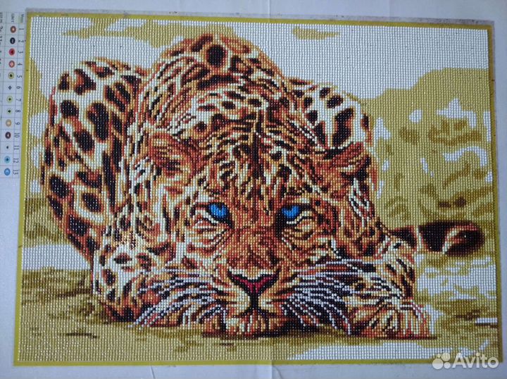 Готовая алмазная мозаика тигр (без рамки)