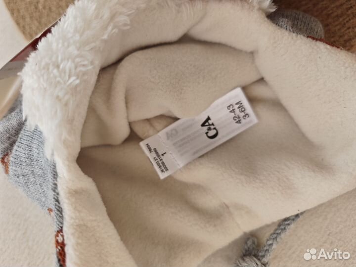 Шапочки малышу c&a новые, 3-6 мес (62-68)