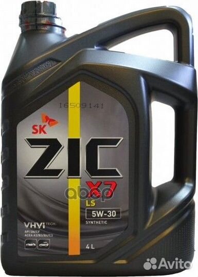 5W-30 X7 LS, SN/C3, 4л (синт. мотор. масло)
