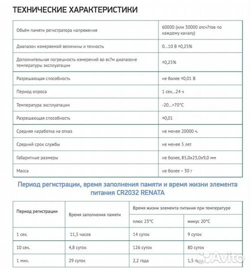 Автономный регистратор напряжения eclerk-USB-2U