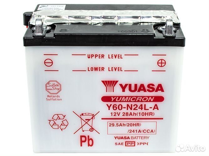 Доставка Акб 28 Yuasa Y60-N24L-A на мотоцикл Moto