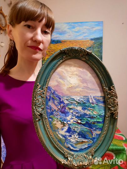 Картина море парус скалы маслом Художник цена пере