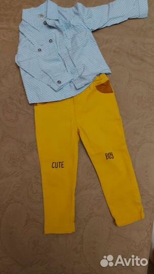 Рубашка и брюки на мальчика 86