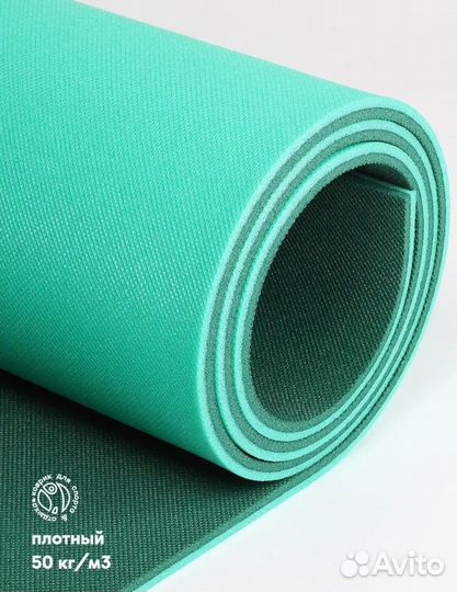 Коврик для фитнеса йоги походов 8мм 180х60 см