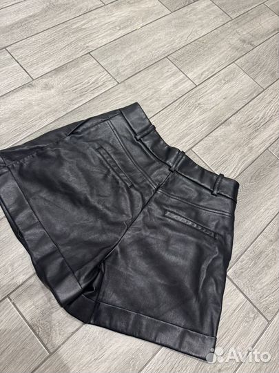Шорты кожаные mango s