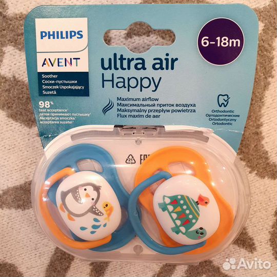 Philips avent пустышка 6-18 m силиконовая