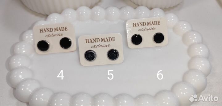 Серьги-пусеты (гвоздики) из эпоксидной смолы