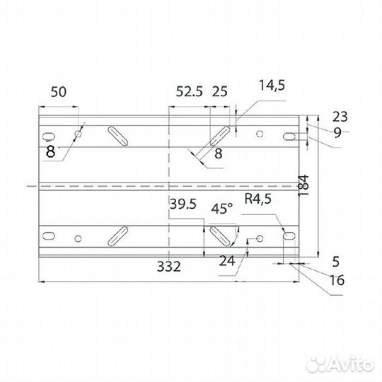 Переходник-основание сидений продольно-скользящий
