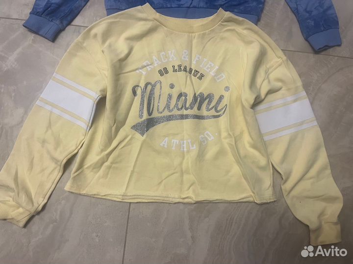 Свитшот для девочки 152 короткий