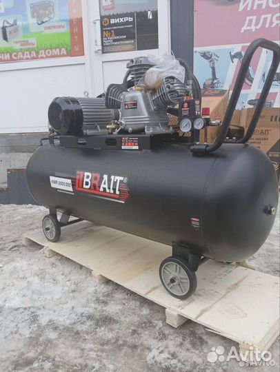 Компрессор воздушный 200л Brait 380В 650л/м маслян