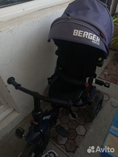 Велик с родительской ручкой коляска трехколесный