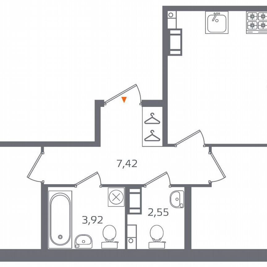 2-к. квартира, 70,4 м², 7/10 эт.