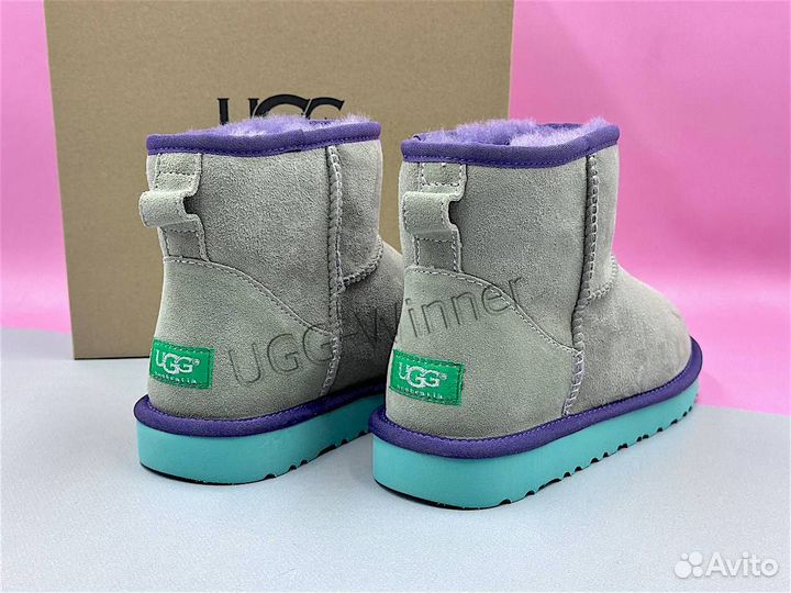 UGG женские зимние мини на яркой подошве