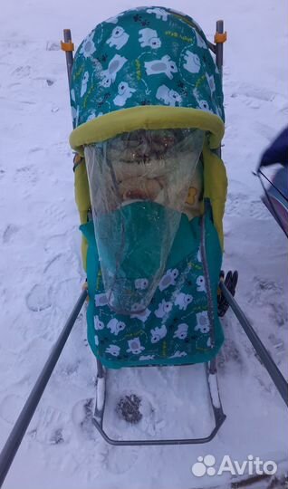Санки коляска nika