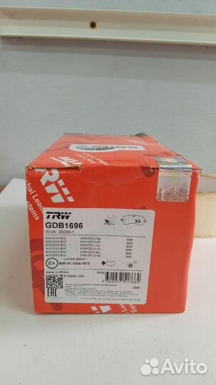 Колодки передние Mercedes Sprinter TRW GDB1696