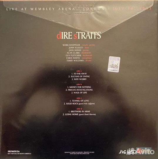 Виниловая пластинка dire straits - live AT wembley