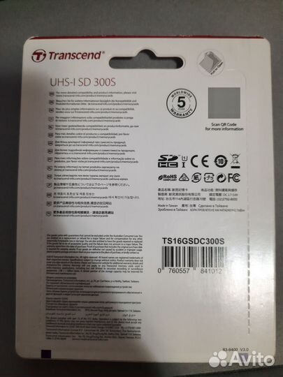 Карта памяти transcend sdhc 16Gb