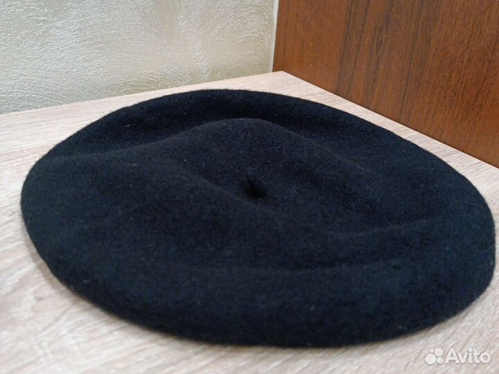 Черный берет из 100 шерсти Sela 55 - 57