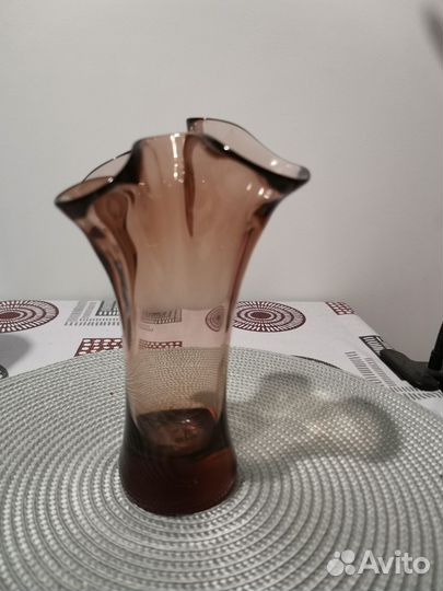 Ваза для цветов цветное стекло СССР