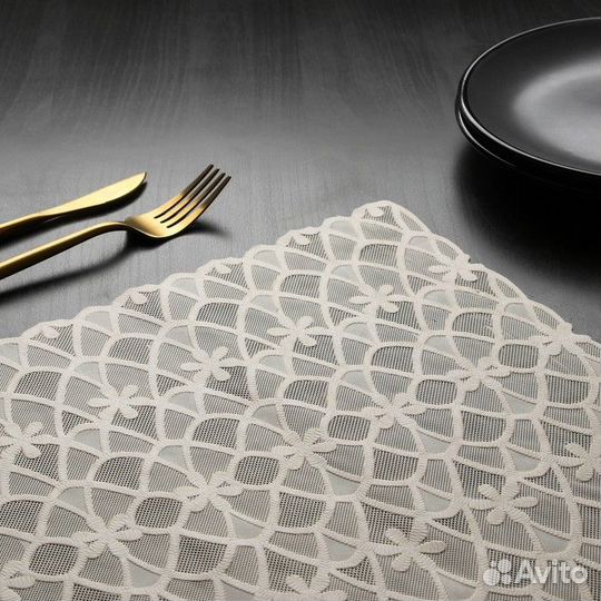 Набор салфеток ажурных для стола Доляна «Розали»