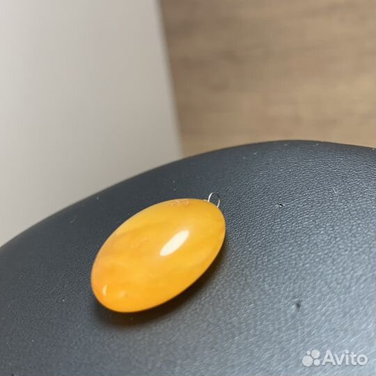 Винтажный Кулон Янтарь Ретро