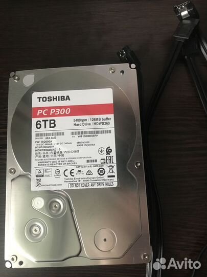 Жесткий диск Toshiba P300 hdwd260uzsva, 6тб, HDD