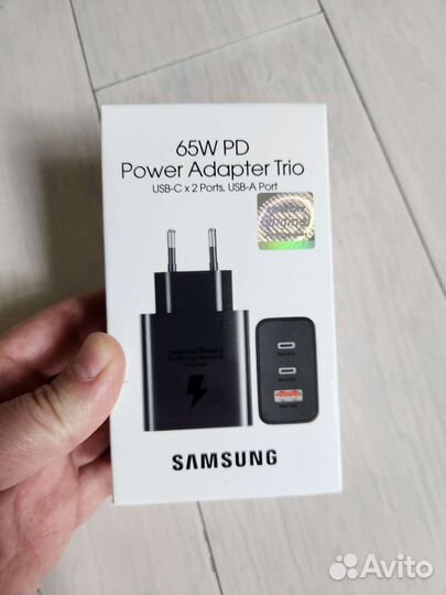 Новая Сетевая тройная зарядка для Samsung Trio 65W
