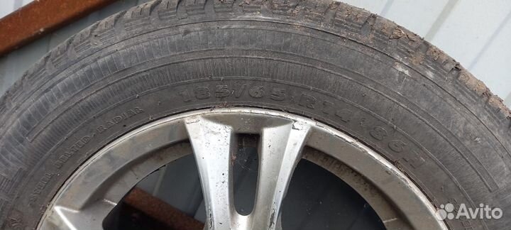 Диски литые r14 4 100 с летней резиной 185/65 R14