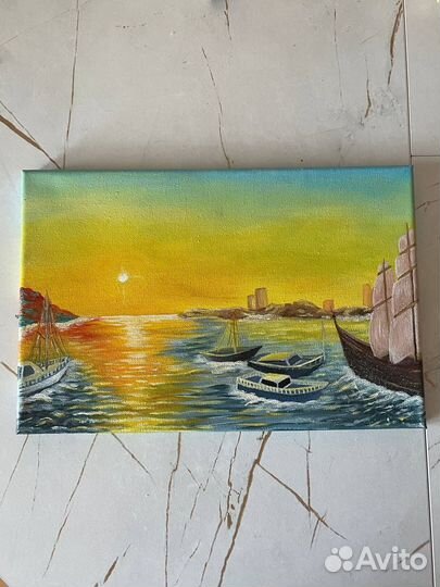 Картина акрилом на холсте