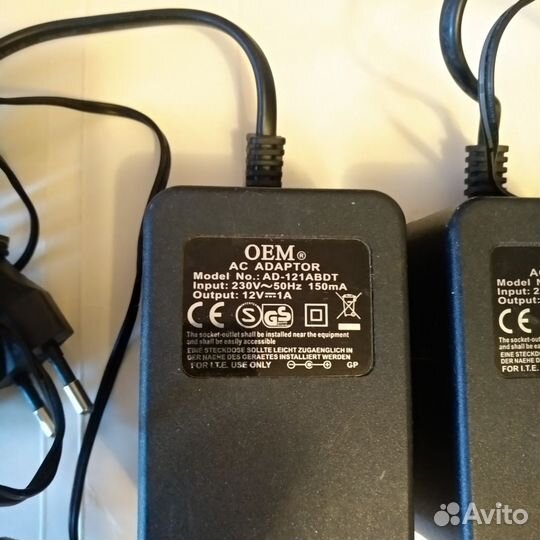 Блок питания, адаптеры 9V, 12V