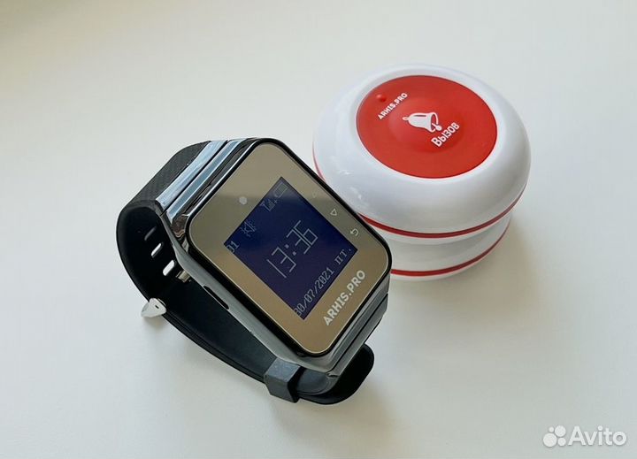 Кнопка вызова персонала, официанта и пейджер часы