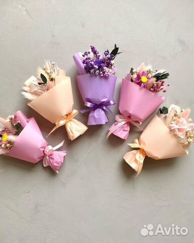 Минибукеты из сухоцветов боксы,Wildberries,ozon