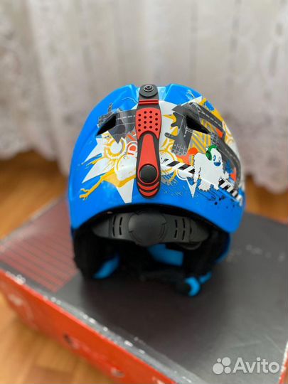 Детские горнолыжный шлем + горнолыжные очки