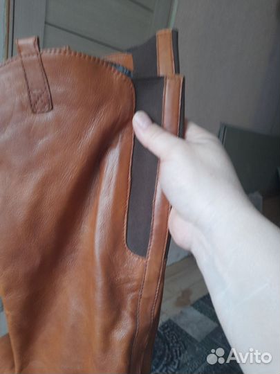 Сапоги женские весна, натуральная кожа