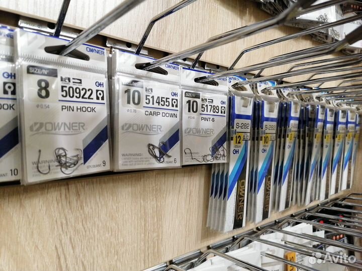 Крючки рыболовные owner в ассорт