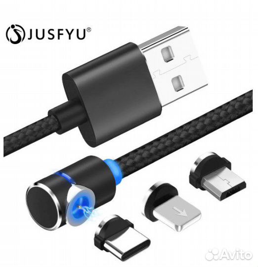 Кабель магнитный для usb type-c apple подсветка