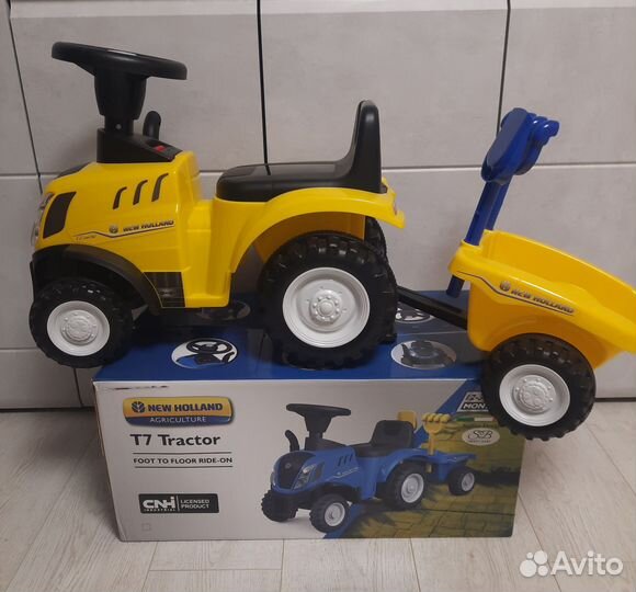 Трактор каталка с прицепом новый