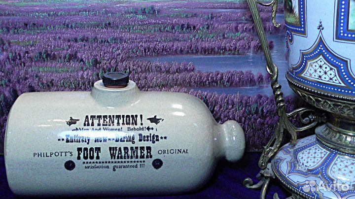 Грелка.Англия.Старинная.Керамика.foot warmer
