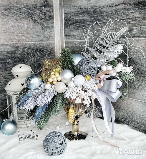 Новогодняя композиция в бокале