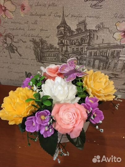 Букет цветов из мыла