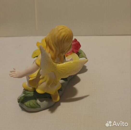 Фигурка статуэтка ангел и цветок свеча