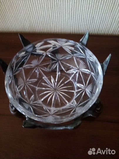 Подставка с фигурками раков для салатника СССР