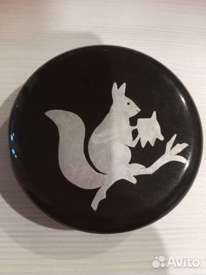 Шкатулка Пудреница Белка СССР времëн