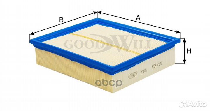 Фильтр воздушный AG106 AG106 Goodwill