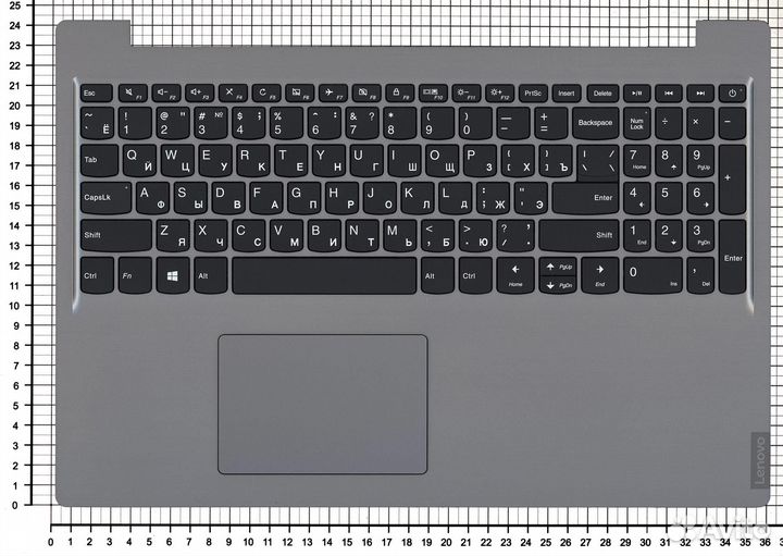 Клавиатура для Lenovo IdeaPad S145-15 топкейс серы